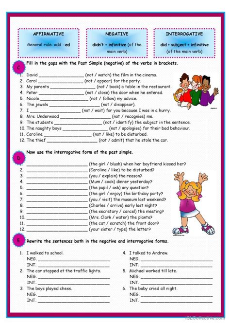 Past Tense Worksheet For Grade 2