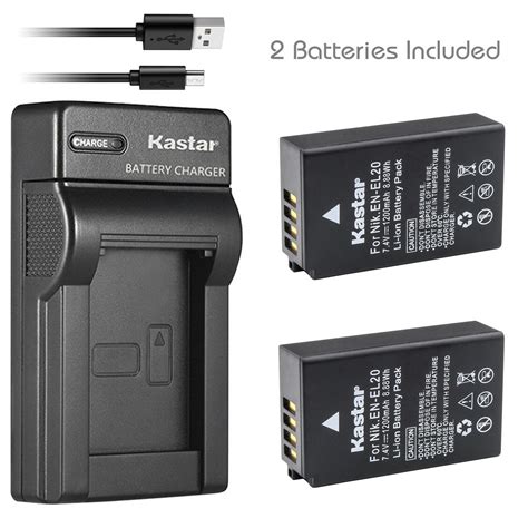 Kastar EN EL20 EN EL20A Li Ion Battery Charger For Nikon 1 J1 J2 J3