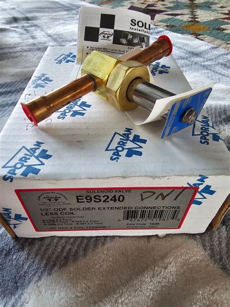 Sporlan E9s240 12odf Solder Extended Connections Less Coil Solenoid Valve Ebay