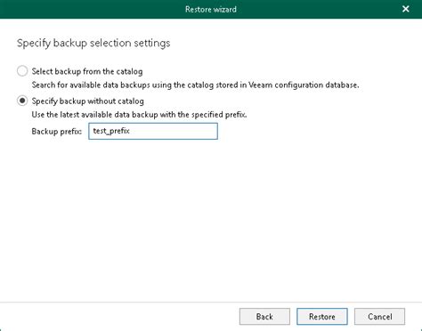 Step Specify Recovery Catalog Options Veeam Backup Explorers Guide