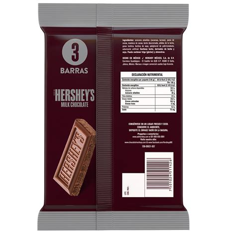 Barra De Chocolate Hershey S Sabor A Leche Pack G