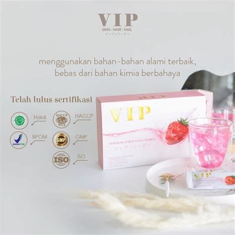 Jual Vip Collagen Minuman Suplemen Kesehatan Kulit Menjaga Kelembaban