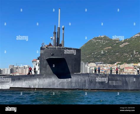 Port Of Gibraltar June 28 2021 The Us Navy Submarine Uss Alaska