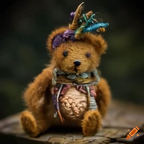 Miniature Scene Of A Healing Teddy Bear