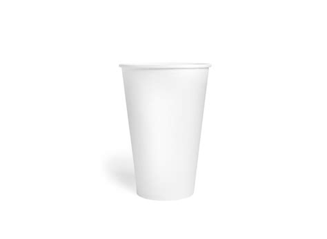 Vaso Desechable Blanco Aislado Vaso De Papel Taza De Café Foto