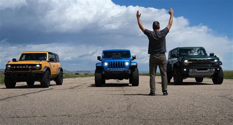 Can The Ford Bronco Raptor Keep Pace With A Jeep Wrangler 392 Carscoops