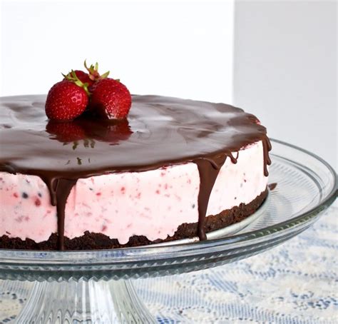 Chocolate Strawberry Ice Cream Cake | Homemade Food Junkie