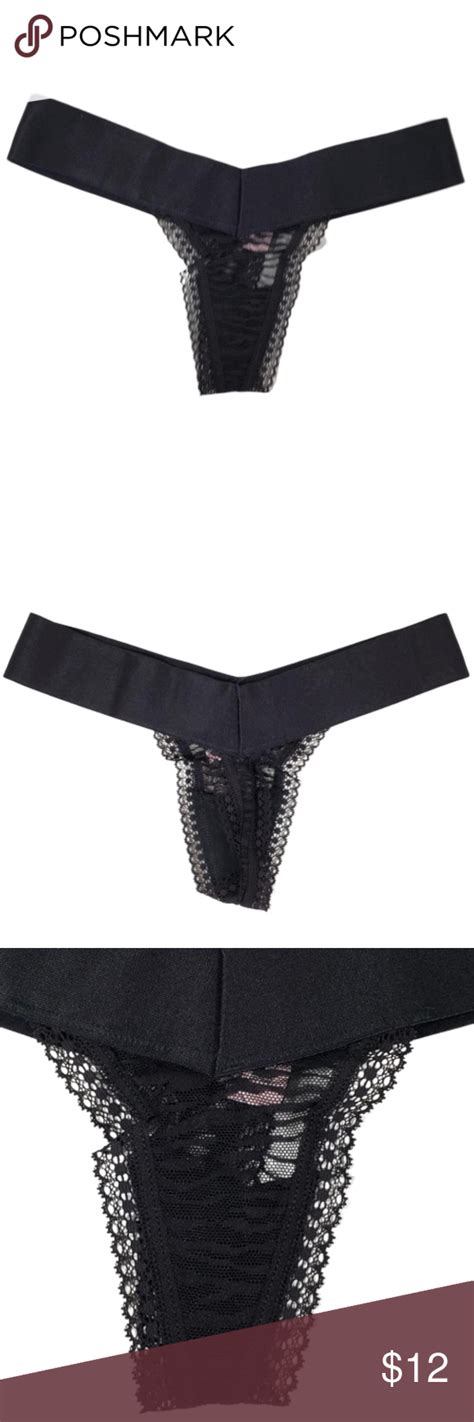 Victorias Secret Xs Thong Panties High Leg Black Victorias Secret Womens X Small Thong