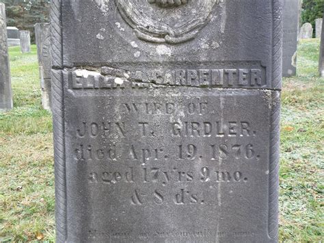 Eliza Abby Carpenter Girdler 1858 1876 Mémorial Find A Grave