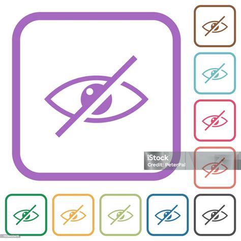 Visually Impaired Simple Icons Stock Illustration Download Image Now