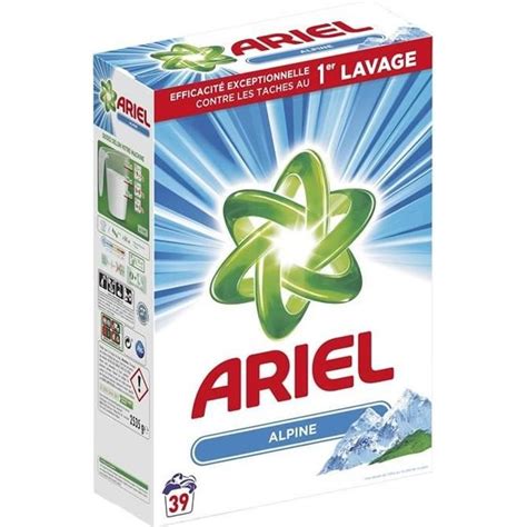 Ariel Lessive Poudre Fra Cheur Alpine Lavages Kg Cdiscount