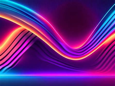 Premium Ai Image Abstract Neon Lights Background