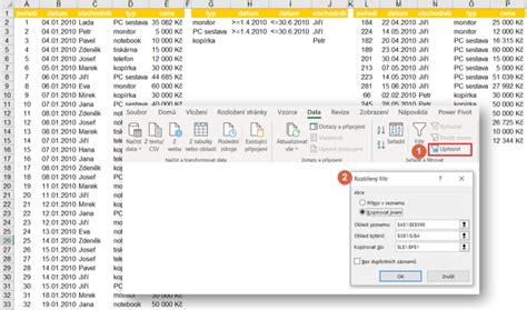 Excel Roz En Filtr Dataspectrum Cz