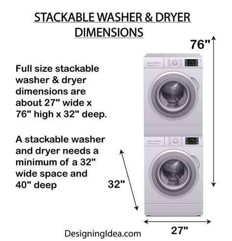 Washer and Dryer Dimensions (Size Guide)