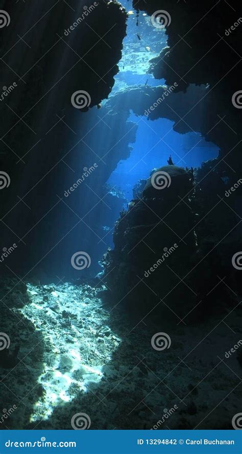 Underwater Cave And Sunlight Royalty-Free Stock Photography ...