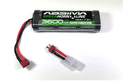 ABSIMA GREENHORN NIMH STICK PACK 7 2V 3600MAH AKKU MIT T PLUG STECKER