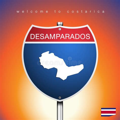 Bandera De La Ciudad De Desamparados Costa Rica Aislado En El Fondo