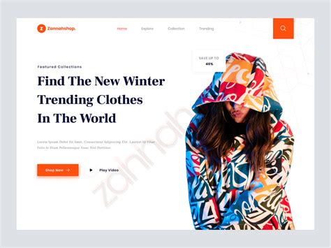 E Commerce Fashion Website Landing Page UI Behance