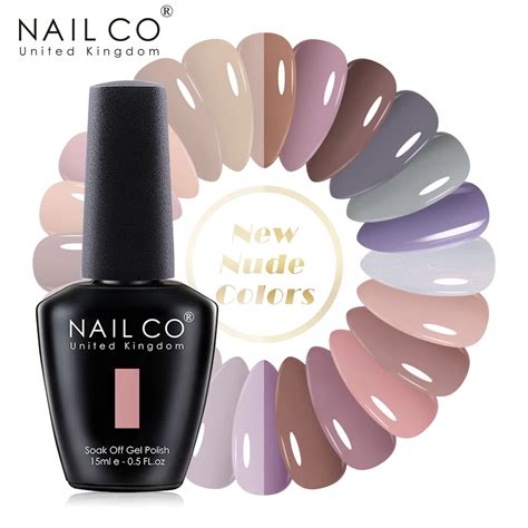 Nailco 15ml Autumn Winter Brown Coffee Gel Nail Polish Design Nail Art Khaki Nude Color Series