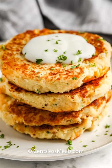 Loaded Mashed Potato Pancakes Recipe 30 Min Side The Shortcut Kitchen