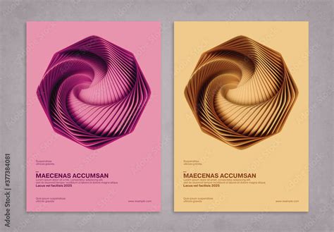 vortex minimalistic  poster design layout stock template adobe stock