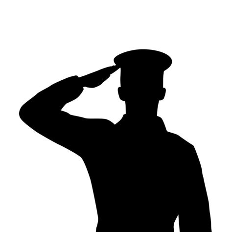 Salute soldier, silhouette of saluting army soldier, saluting male army ...