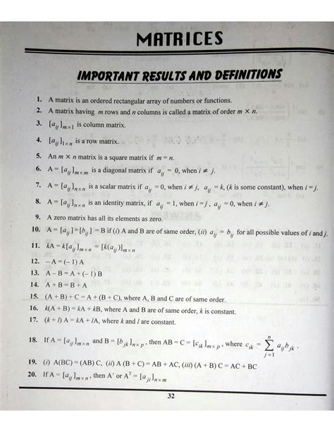 SOLUTION Matrices With Solved Mcqs Studypool