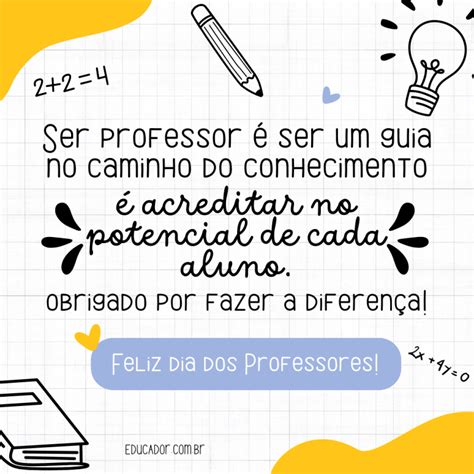 Mensagens Para O Dia Do Professor Educador