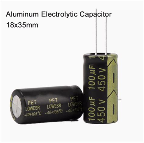 450v 100uf Aluminum Electrolytic Capacitor Power Adapter Black Gold