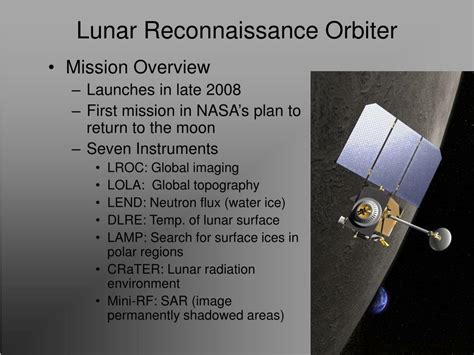 PPT - Lunar Reconnaissance Orbiter Camera PowerPoint Presentation, free download - ID:4031973