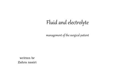 Fluid And Electrolyte Of Lawrence Book Pptx