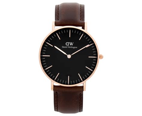 Daniel Wellington 36mm Classic Bristol Leather Watch Brownblack