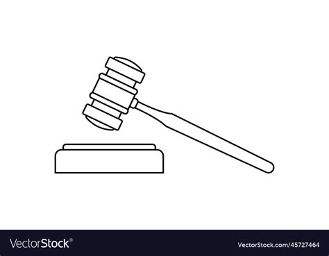 Gavel of justice Royalty Free Vector Image - VectorStock