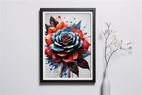 Starry Black Rose Wall Art Graphic By Forhadx5 · Creative Fabrica