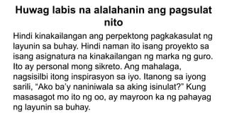 Ang Personal Na Pahayag Ng Misyon Sa Buhay Pptx