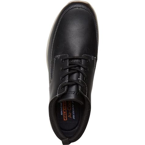 Buy SKECHERS Mens Elent Leven Leather Lace Up Shoes Black