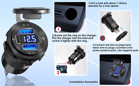 12v Usb Car Charger Socket 2 Pack Upgraded Aluminum Metal 56w 12 Volt Usb Outlet