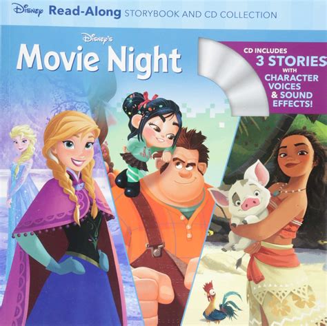 Buy Disneys Movie Night Read Along Storybook And Cd Collection 3 In 1