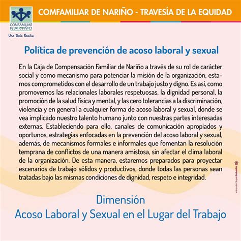 Política De Prevención De Acoso Laboral Y Sexual Sst Comfa