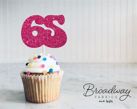 Th Birthday Cupcake Toppers Sixty Fifth Birthday Decorations Party