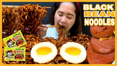 Black Bean Noodles Mukbang First Time To Try