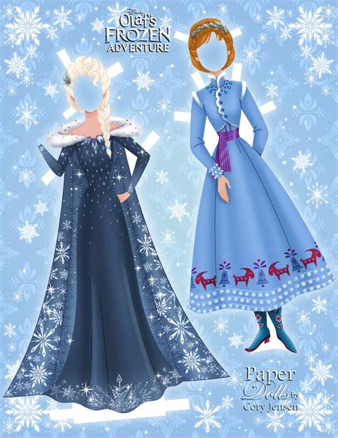 Elsa And Anna Paper Dolls Printable