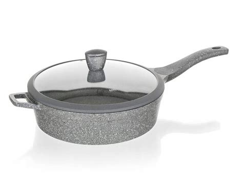 PATELNIA GŁĘBOKA z pokrywą ALUMINIUM 28 cm GRANITE Banquet Sklep