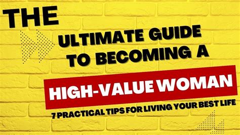 How To Be A High Value Woman High Value Womanthe Ultimate Guide To