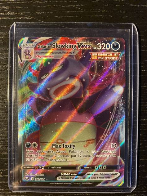 Pokemon Galarian Slowking Vmax Chilling Reign Rare Full Art Holo