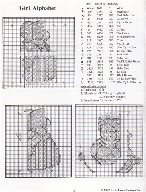Alfabeto Punto Croce Con Gli Orsetti Teneri Magiedifilo It Punto