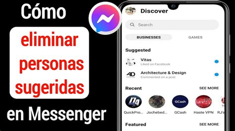 Cómo eliminar personas sugeridas en Messenger 2022 Eliminar