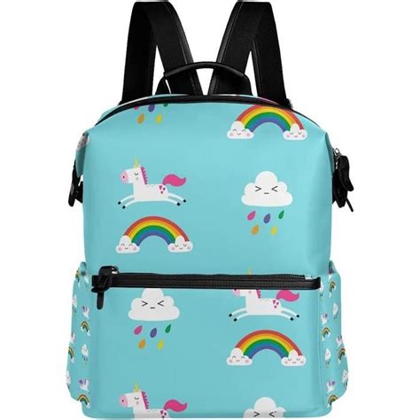 Sac Dos D Cole Licorne Arc En Ciel Pour Adultes Ou Enfants H