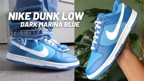 Nike Dunk Low Dark Marina Blue Review On Feet Youtube