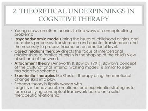 Lecture 2 Schema Therapy Overview Early Maladaptive Schemas Therapy